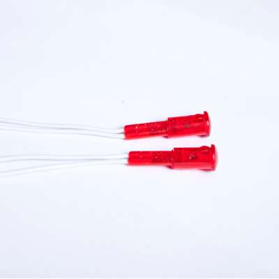 12 mm Neon indicator lamps red color  with Crimped resistor PVC cable